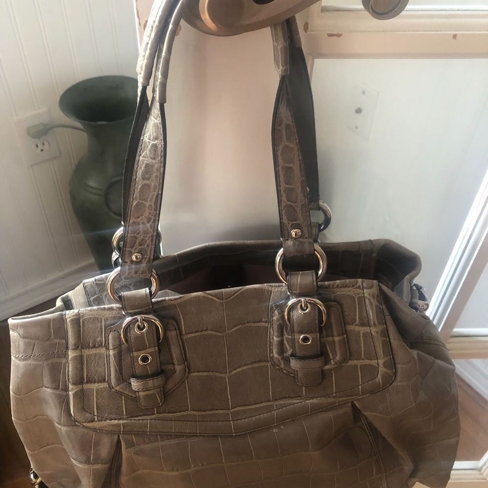 Coach Madison exotic embossed carryall